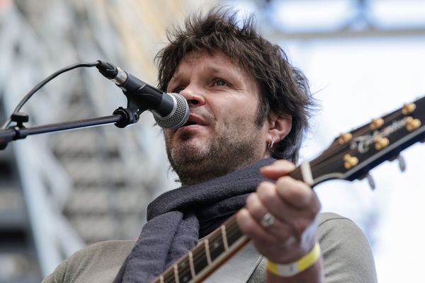 Bertrand Cantat lors d'un meeting EELV à Bordeaux le 17/05/14