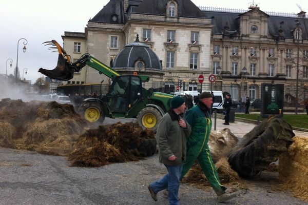 Manifestation agriculteurs - Troyes / 21/01/2014 - (directive nitrates)