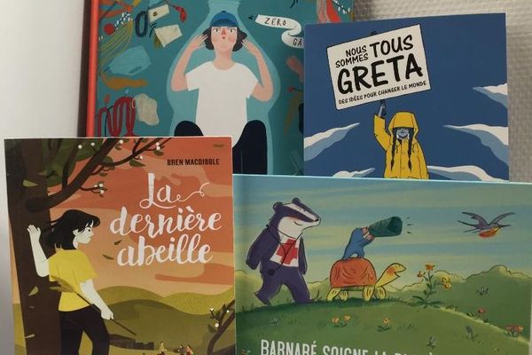 Couvertures de livres sur les enfants qui s'engagent pour sur l'écologie