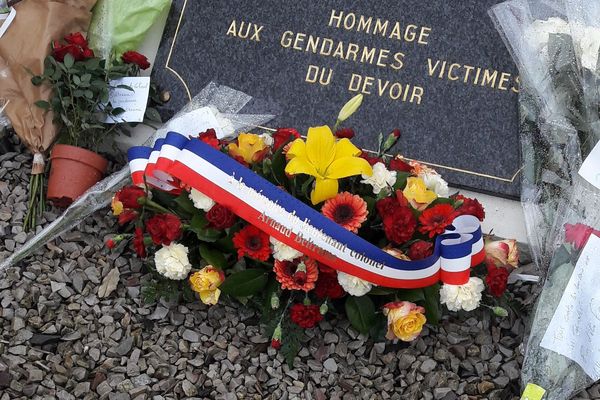 L'hommage national à Arnaud Beltrame, le 28 mars 2018, ici à Laval en Mayenne