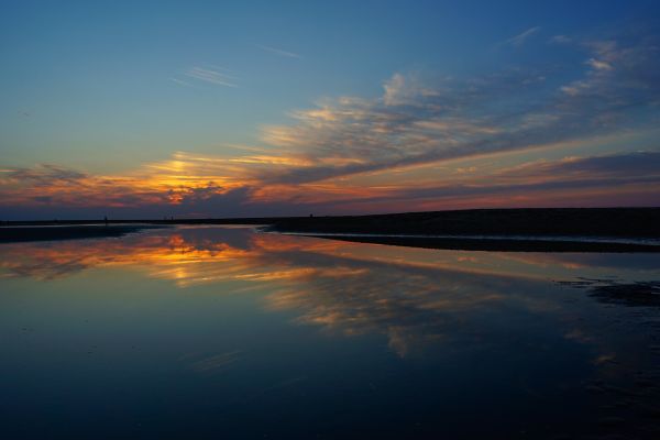 Un coucher de soleil à Houlgate.