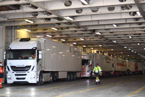 Premières rotations " Fret " de la Brittany Ferries entre l'Irlande et Roscoff, c'était le 10 février dernier