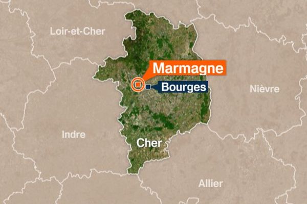 Carte Marmagne (Cher) 