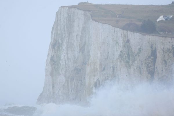 Les falaises de Mers-les-Bains (Somme), où ont été piégés les deux promeneurs.