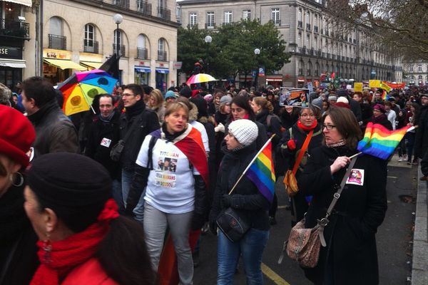 Les pro-Mariage pour Tous à Nantes, samedi 18 janvier 2013