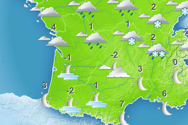 Prévisions météo mercredi pour la tranche 19h-22h