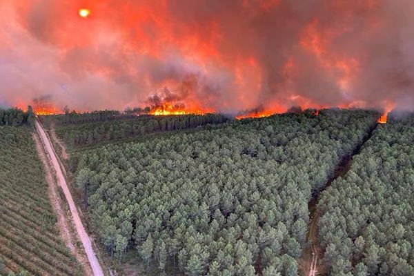 Le feu a parcouru 2700 hectares en Gironde en 24 heures