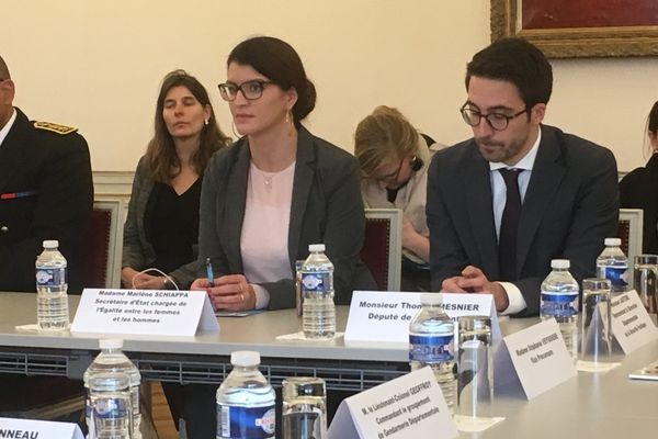 Marlène Schiappa, Secrétaire d'État auprès du Premier ministre, chargée de l'égalité entre les femmes et les hommes, à Angoulême le 10 novembre 2017