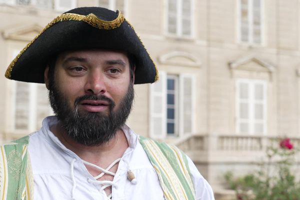 Tommy Serain, bénévole comédien du spectacle Le serment du vigneron.