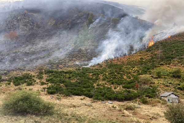 L'automne est bien arrivé mais depuis le 1er octobre, plus de 105 hectares de végétation ont été réduits en cendres dans la vallée du Mourgillou, près de Mérens-les-Vals dans le département de l'Ariège.