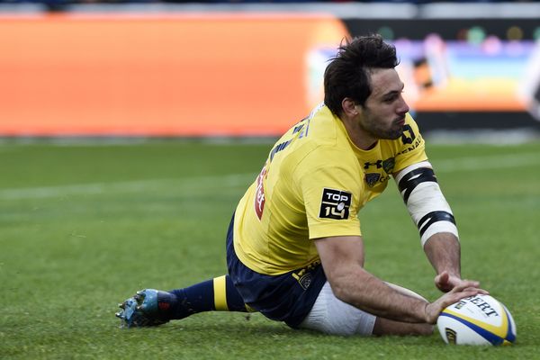 Rémi Lamérat, joueur de l'ASM, lors du match contre le SU Agen au stade Michelin à Clermont-Ferrand le 3 décembre 2017.