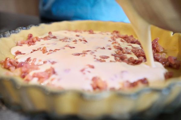 La recette de la quiche lorraine.