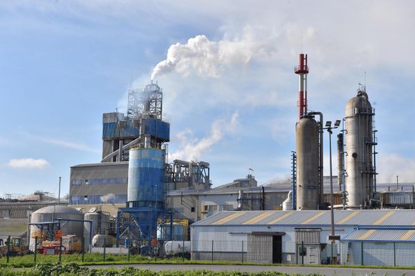 L'usine de fabrication d'engrais Yara, à Montoir-de-Bretagne (Loire-Atlantique), en 2019.