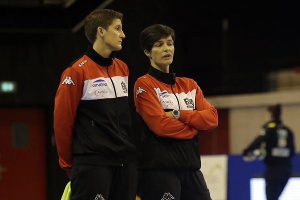 Les entraîneurs de Besançon Raphaëlle Tervel et Sandrine Delerce.