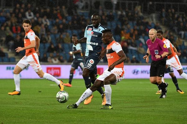 Ligue 2 - 10eme journée - Le Havre - Lorient : le Lorientais Franklin Wadja face au Havre - 2/10/2017