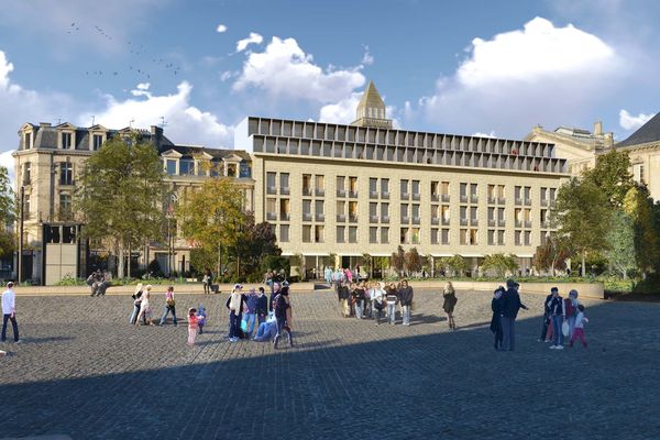 Projet hôtel Rockfeller, parvis de la cathédrale - Reims