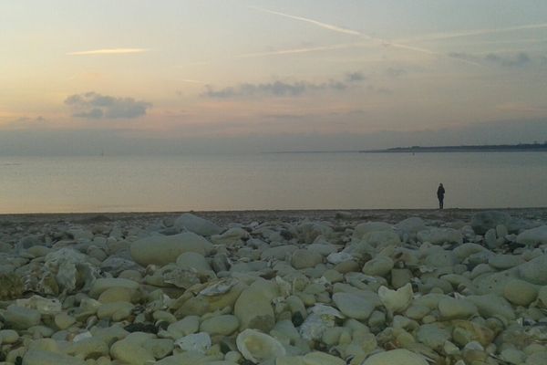 Un coucher de soleil d'hiver à La Rochelle