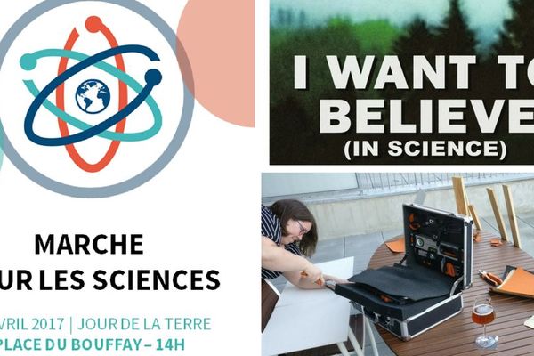 A Nantes, on prépare les affiches de la Marche des Sciences, qui aura lieu samedi 22 avril, à 14h, place du Bouffay