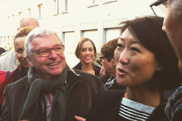 La ministre de la Culture, Fleur Pellerin, en visite à Bourges, le 29 avril 2015.