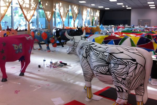 L'atelier d'artistes de la cow parade est ouvert au public tous les jours à partir de 10h, rue des Glacis à Valenciennes, jusqu'au 10 septembre.