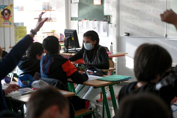 Une classe du collège Emile Zola de Toulouse, en février 2022.