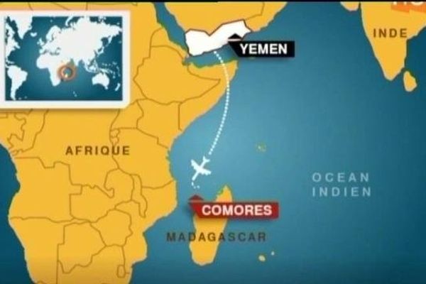 Les lieux du tragique accident dans les eaux comoriennes