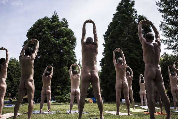 Des naturistes en pleine session de yoga, le 24 juin 2018 (illustration).