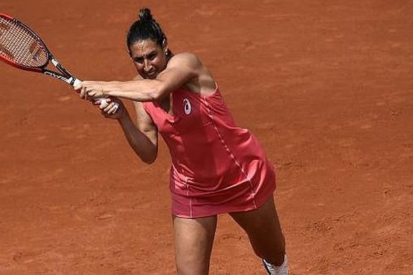 La Nîmoise Virginie Razzano au tournoi de Roland-Garros - 25 mai 2015.