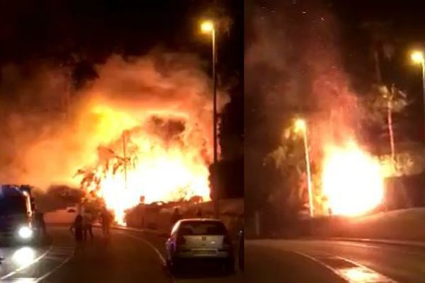 Incendie à Basse Californie à Cannes