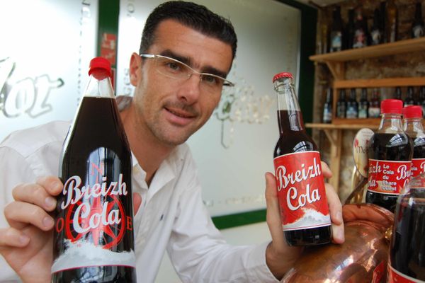 Archives- Stephane Kerdode, l'un des deux associés et fondateurs de Breizh Cola . Il devient actionnaire minoritaire après 18 ans au service du soda vedette, pour se consacrer pleinement à sa distillerie de whisky breton