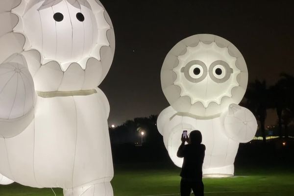 Les Anooki, deux personnages nés à Lyon, vont faire leur grand retour dans l'édition 2024 de la fête des Lumières, en version géante et bucolique.