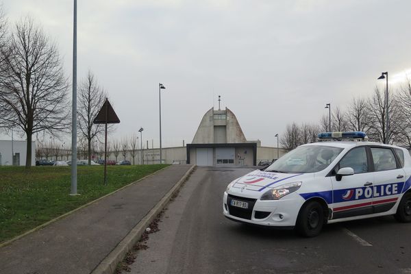 L'entrée de la prison de Meaux-Chauconin, en Seine-et-Marne (77)