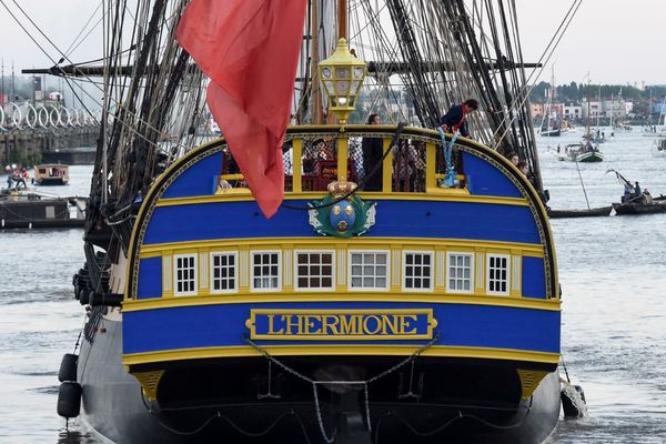 L'Hermione participe à l'Armada de Rouen jusqu'au 16 juin 2019. 