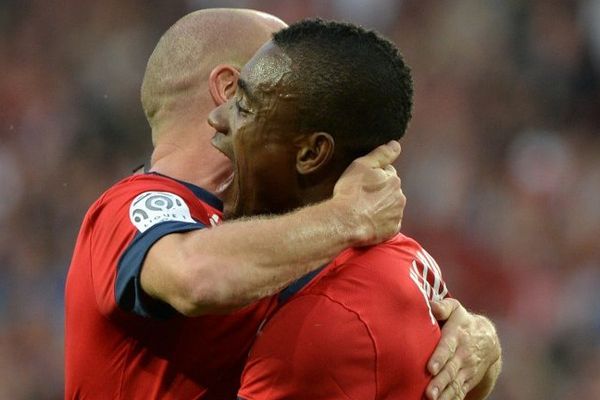 La joie de Salomon Kalou (LOSC) après son but dès la 12ème minute. 