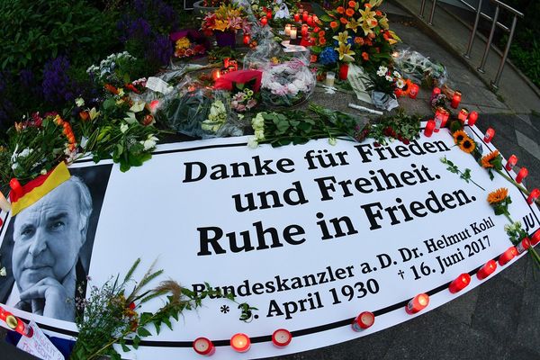 Un portrait de l'ancien chancelier à Oggersheim, Germany, le 17 Juin 2017