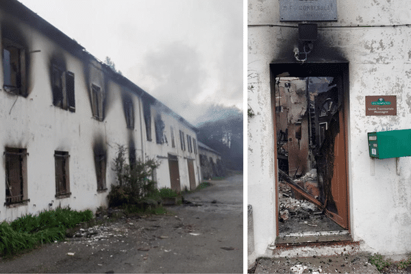 A Salvetat-sur-Agout (Hérault), la maison de l'Office national des forêts a pris feu ce lundi 24 avril 2023.