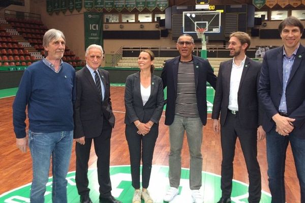 La nouvelle équipe dirigeante du CSP : Claude Bolotny, Yves martinez, Céline Forte, Richard Dacoury, Pierre Fargeaud et Stéphane Ostrowski