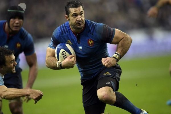 Scott Spedding en bleu lors du test match France-Argentine au Stade de France à Saint-Denis, le 22/11/14. 