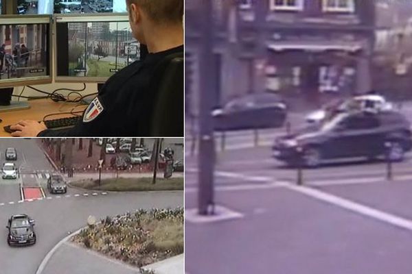 Images de voitures issues de cortèges de mariage, à Valenciennes (vidéosurveillance).