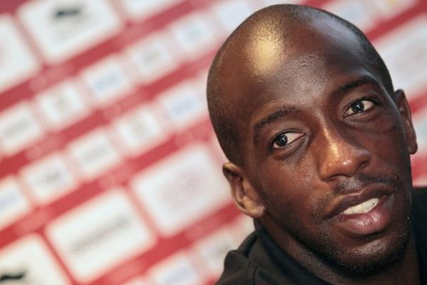 L'ancien footballeur de l'OM Souleymane Diawara lors de son arrivée à Nice en août 2014