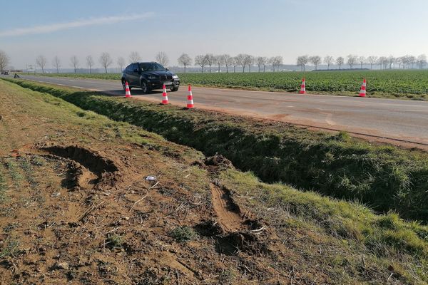 Les lieux de l'accident de Pierre Palmade à Villiers-en-Brie en Seine-et-Marne.