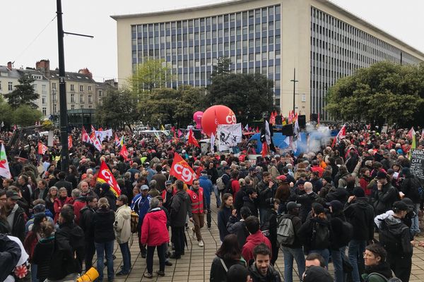 À Nantes, la mobilisation est en forte baisse par rapport à l'année dernière.