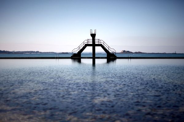 Plage du Bon Secours à Saint-Malo, au calme...