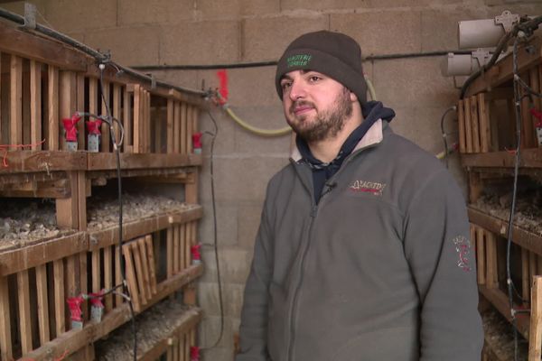 Loïs Buellet, éleveur de volaille à Maynal (Jura), s'est fait dérober plus d'une centaine de poulets vivants juste avant les fêtes.