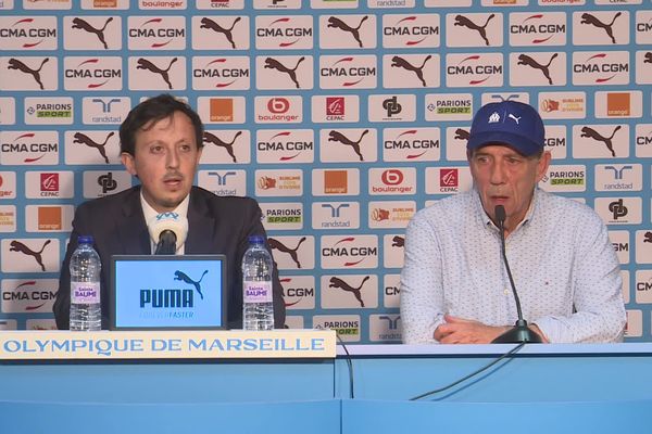 Jean-Louis Gasset, le nouvel entraîneur l'OM a été présenté ce mardi à la commanderie.