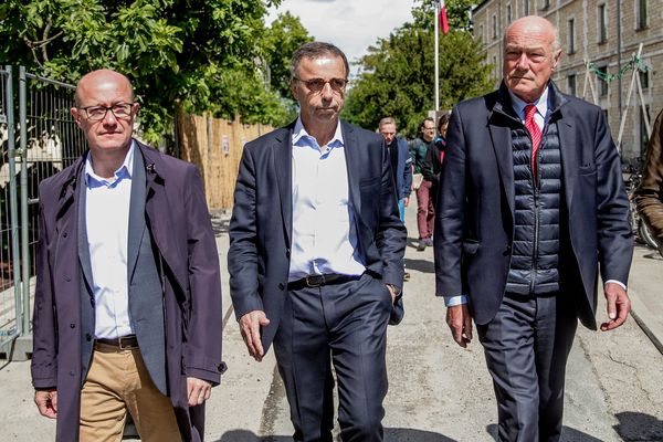 Jean-Luc Gleyze, Pierre Hurmic et Alain Rousset seront présents ce samedi devant l'hôtel du département, lors du rassemblement intitulé : "Défendons nos territoires". (photo du 12/06/2020)