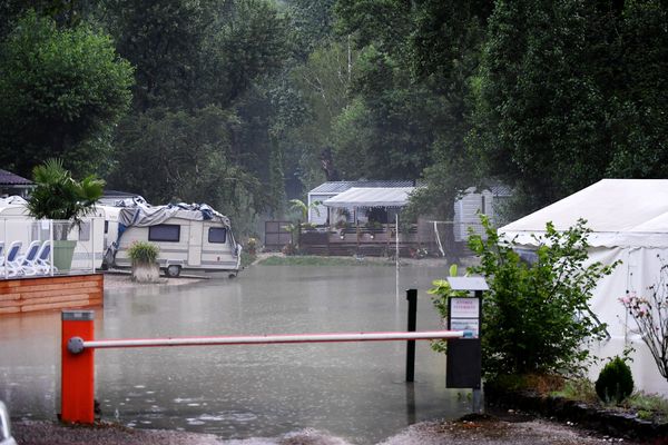 Camping de Priay / Photo d'illustration, ici lors des inondations de 2021