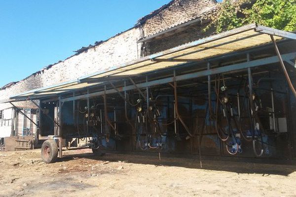 La nouvelle salle de traite acheminée depuis le Cantal 