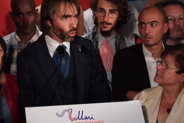 Cédric Villani lors de son discours d'entrée en campagne électorale, le 4 septembre 2019.