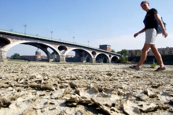 Pendant la canicule de 2003, on pouvait traverser la Garonne à pied sec à Toulouse